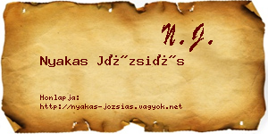 Nyakas Józsiás névjegykártya